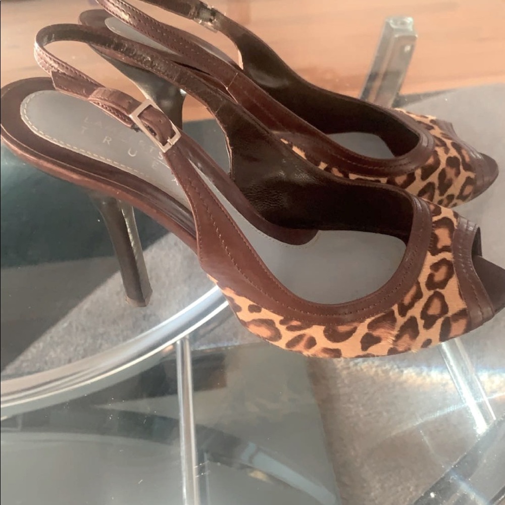 Lambertson Truex genuine leather  animal print shoes